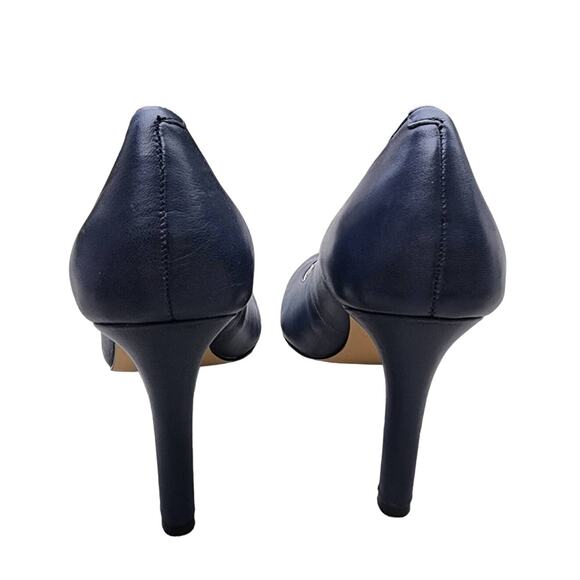 Ann Taylor Classic Round Toe Leather Pumps Heels 9.5 - Picture 8 of 9